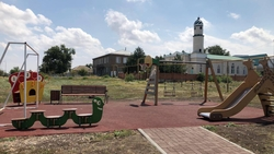 Детскую площадку построили в ауле Туркменского округа